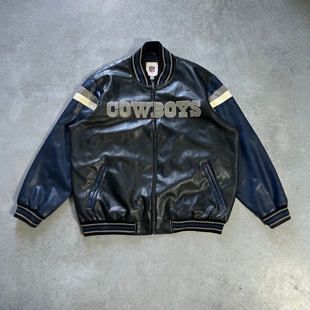 NFL Equipment Dallas Cowboys Vintage NFL Faux Leather Jacket Men's Size XXL